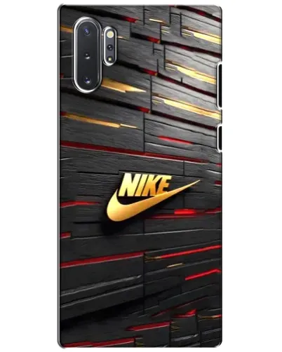 Чехол для Samsung Galaxy Note 10 Plus с картинкой «Золотой Nike на металле» Чехол для Samsung Galaxy Note 10 Plus с картинкой «Золотой Nike на металле»