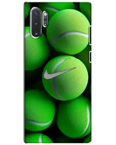 Чехол для Samsung Galaxy Note 10 Plus с картинкой «Теннисные мячи Найк» Чехол для Samsung Galaxy Note 10 Plus с картинкой «Теннисные мячи Найк»