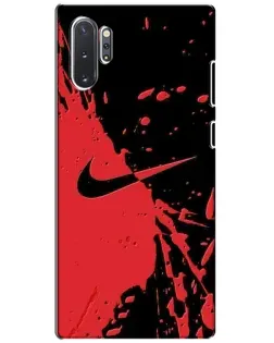Чехол для Samsung Galaxy Note 10 Plus с картинкой «Красные брызги Nike»