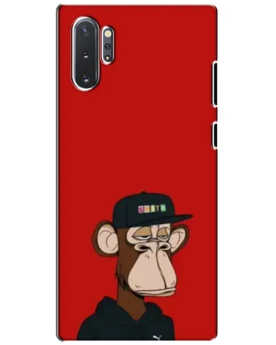 Чехол для Samsung Galaxy Note 10 Plus с картинкой «Bored Ape — красный фон» Чехол для Samsung Galaxy Note 10 Plus с картинкой «Bored Ape — красный фон»