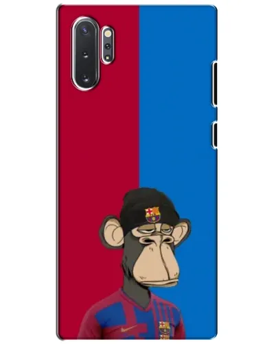 Чехол для Samsung Galaxy Note 10 Plus с картинкой «Bored Ape — фанат Барсы» Чехол для Samsung Galaxy Note 10 Plus с картинкой «Bored Ape — фанат Барсы»