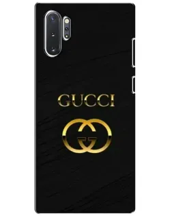 Чехол для Samsung Galaxy Note 10 Plus с картинкой «Золотой логотип Gucci»