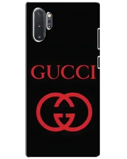 Чехол для Samsung Galaxy Note 10 Plus с картинкой «Gucci — красный логотип»