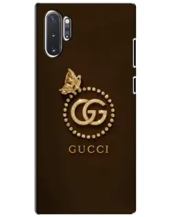 Чехол для Samsung Galaxy Note 10 Plus с картинкой «Gucci — золотая бабочка»