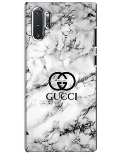 Чехол для Samsung Galaxy Note 10 Plus с картинкой «Gucci — мраморный шик»