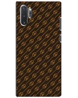 Чехол для Samsung Galaxy Note 10 Plus с картинкой «Gucci — золотые диагонали»