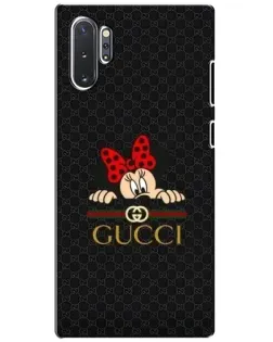 Чехол для Samsung Galaxy Note 10 Plus с картинкой «Минни Маус Gucci — черный»