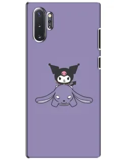 Чехол для Samsung Galaxy Note 10 Plus с картинкой «Kuromi на лиловом фоне»