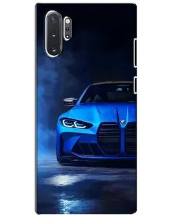 Чехол для Samsung Galaxy Note 10 Plus с картинкой «Голубая BMW M4»