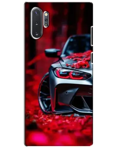 Чехол для Samsung Galaxy Note 10 Plus с картинкой «Спортивная BMW и цветы»