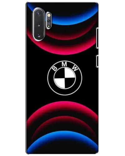 Чехол для Samsung Galaxy Note 10 Plus с картинкой «Логотип BMW и неоновые дуги»