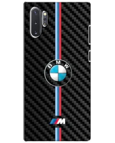 Чехол для Samsung Galaxy Note 10 Plus с картинкой «Эмблема BMW и карбон»