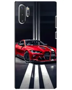 Чехол для Samsung Galaxy Note 10 Plus с картинкой «Красная BMW на дороге»
