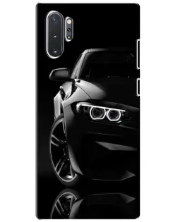 Чохол для Samsung Galaxy Note 10 Plus з картинкою «Чорна BMW — профіль»