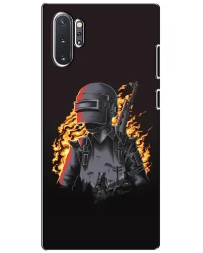 Чехол для Samsung Galaxy Note 10 Plus с картинкой «PUBG — огненный силуэт»