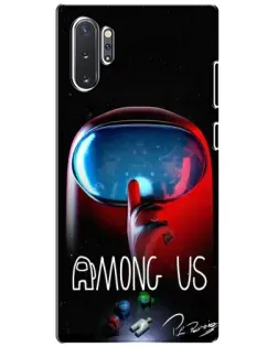 Чехол для Samsung Galaxy Note 10 Plus с картинкой «Красный импостер — макро» Чехол для Samsung Galaxy Note 10 Plus с картинкой «Красный импостер — макро»