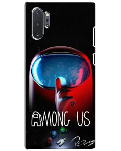 Чехол для Samsung Galaxy Note 10 Plus с картинкой «Красный импостер — макро» Чехол для Samsung Galaxy Note 10 Plus с картинкой «Красный импостер — макро»