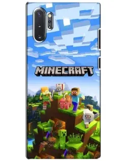 Чехол для Samsung Galaxy Note 10 Plus с картинкой «Minecraft классический мир»