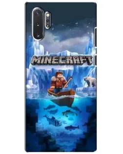 Чехол для Samsung Galaxy Note 10 Plus с картинкой «Minecraft ледяной мир»