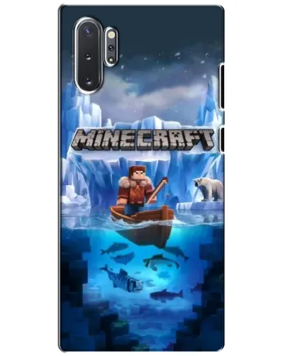 Чехол для Samsung Galaxy Note 10 Plus с картинкой «Minecraft ледяной мир» Чехол для Samsung Galaxy Note 10 Plus с картинкой «Minecraft ледяной мир»
