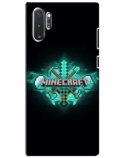 Чехол для Samsung Galaxy Note 10 Plus с картинкой «Minecraft Diamond лого»