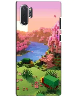 Чехол для Samsung Galaxy Note 10 Plus с картинкой «Розовое дерево Minecraft»