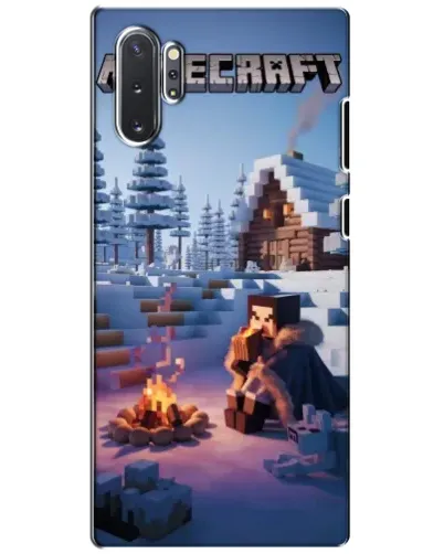 Чехол для Samsung Galaxy Note 10 Plus с картинкой «Зимний Minecraft» Чехол для Samsung Galaxy Note 10 Plus с картинкой «Зимний Minecraft»