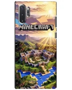 Чехол для Samsung Galaxy Note 10 Plus с картинкой «Minecraft панорама»