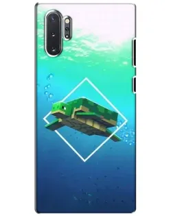 Чохол для Samsung Galaxy Note 10 Plus з картинкою «Черепаха Minecraft»
