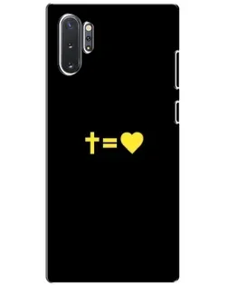 Чехол для Samsung Galaxy Note 10 Plus с картинкой «Сердце и Крест»