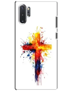 Чехол для Samsung Galaxy Note 10 Plus с картинкой «Акварельный крест»
