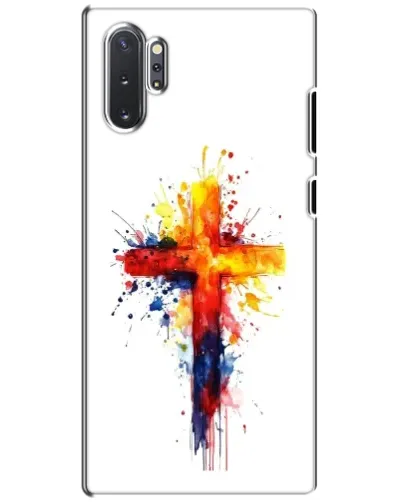 Чехол для Samsung Galaxy Note 10 Plus с картинкой «Акварельный крест»