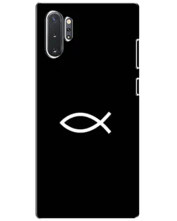 Чехол для Samsung Galaxy Note 10 Plus с картинкой «Символ рыбы Jesus» Чехол для Samsung Galaxy Note 10 Plus с картинкой «Символ рыбы Jesus»