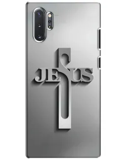 Чехол для Samsung Galaxy Note 10 Plus с картинкой «Металлический крест Jesus» Чехол для Samsung Galaxy Note 10 Plus с картинкой «Металлический крест Jesus»