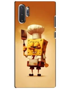 Чехол для Samsung Galaxy Note 10 Plus с картинкой «Губка Боб повар»