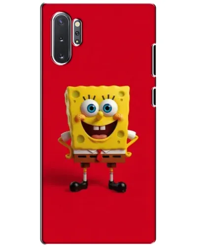 Чехол для Samsung Galaxy Note 10 Plus с картинкой «Спанч Боб на красном»
