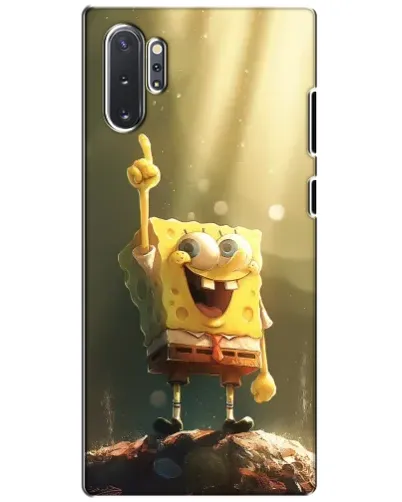 Чехол для Samsung Galaxy Note 10 Plus с картинкой «Сияющий Спанч Боб»