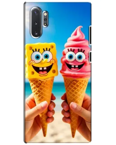 Чехол для Samsung Galaxy Note 10 Plus с картинкой «Спанч Боб мороженое»