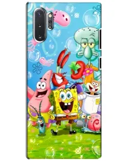 Чохол для Samsung Galaxy Note 10 Plus з картинкою «Губка Боб та друзі»