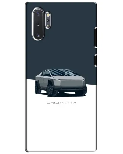 Чехол для Samsung Galaxy Note 10 Plus с картинкой «Серебристый Cybertruck Tesla»