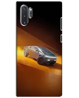 Чехол для Samsung Galaxy Note 10 Plus с картинкой «Cybertruck в пустыне»