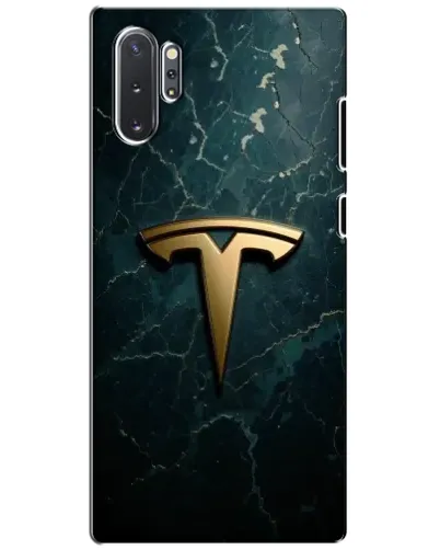 Чехол для Samsung Galaxy Note 10 Plus с картинкой «Мраморная Tesla Gold»