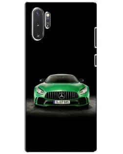 Чехол для Samsung Galaxy Note 10 Plus с картинкой «Mercedes — неоновый лого»