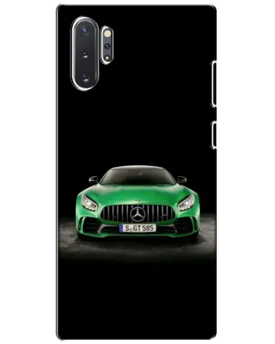 Чехол для Samsung Galaxy Note 10 Plus с картинкой «Mercedes — неоновый лого»