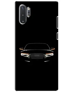 Чехол для Samsung Galaxy Note 10 Plus с картинкой «Audi — ночной контур»