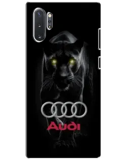 Чехол для Samsung Galaxy Note 10 Plus с картинкой «Пантера и Audi»