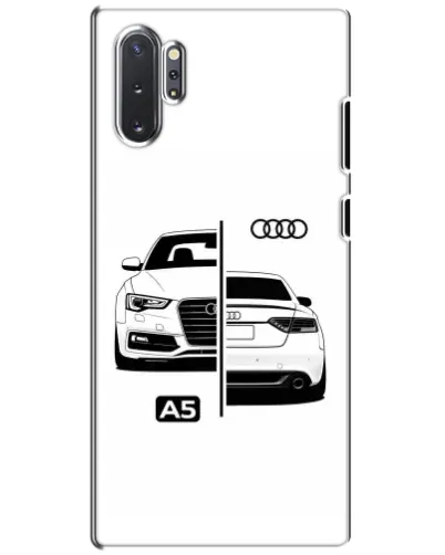 Чехол для Samsung Galaxy Note 10 Plus с картинкой «Audi — контрастный дизайн»