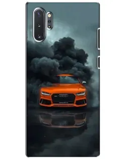 Чехол для Samsung Galaxy Note 10 Plus с картинкой «Audi в облаках дыма»