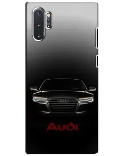 Чехол для Samsung Galaxy Note 10 Plus с картинкой «Audi — градиентный контур»