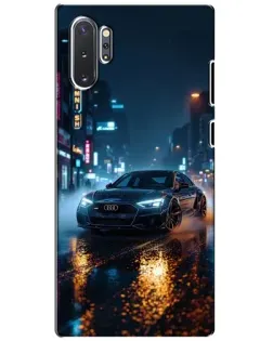 Чехол для Samsung Galaxy Note 10 Plus с картинкой «Ночной город и Audi»